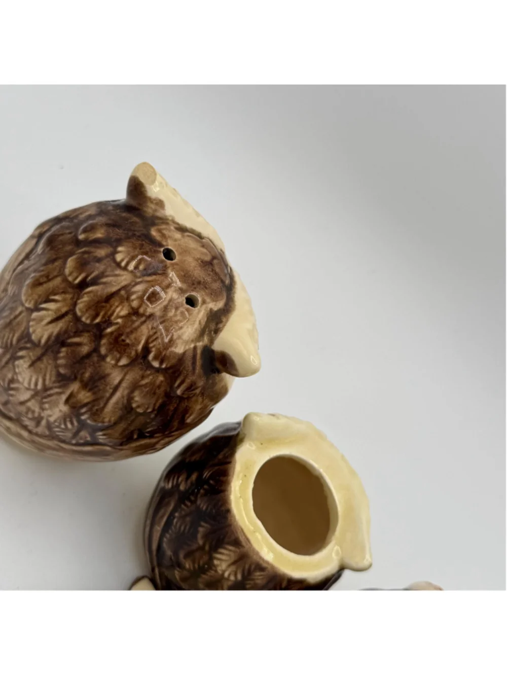 Vintage Enesco Made in Japan Owl Kitchen Set |Owl Salt and Pepper Shakers, Tooth